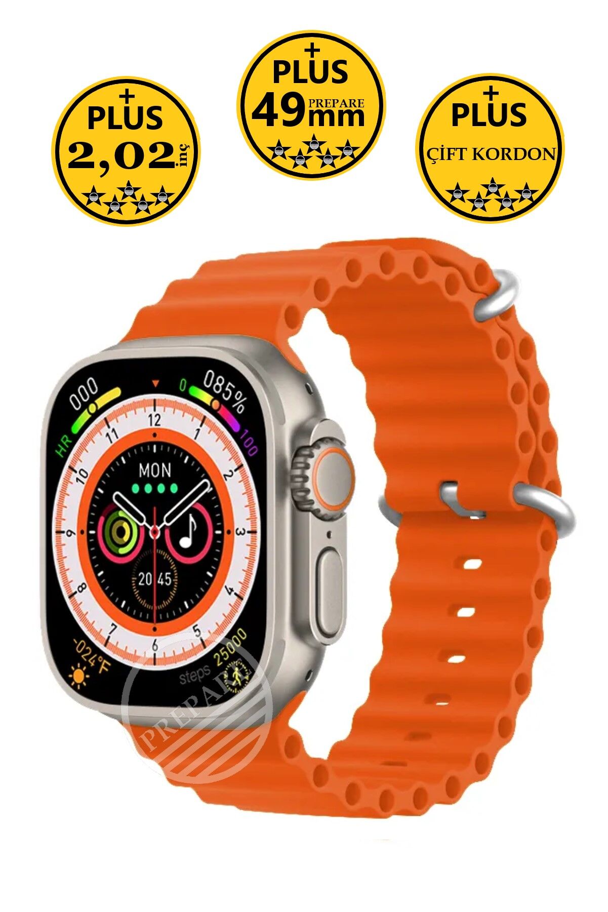 Watch 8 Ultra Plus Pro 49mm 2,02inç 2 Kordon Nfc Konuşma Özellikli Ios Android Uyumlu Akıllı Saat