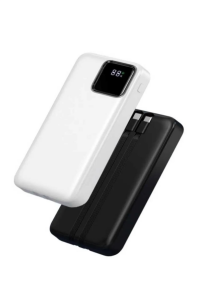 Powerbank 20.000 mAh 2.1A Dahili Kablolu Dijital Göstergeli Type-C Usb-A Micro Usb Powerbank