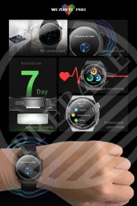 Smart Watch 3GT MAX 1.45 inç P Design Siri Nfc Bluetooth Antrasit Siyah Akıllı Saat 3x Kordon