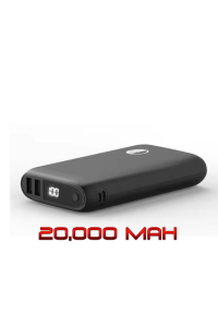 20.000 mAh 2x Usb-A çıkışlı 5V 2.1A Dijital Gösterge Powerbank Siyah