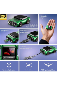 Mini Video Kamera Araba Tasarımlı Anahtarlık Kamera Aksesuar Olarak Konumlandırlabilir