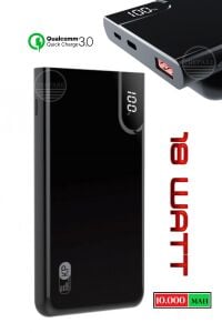 10000 mAh Qualcomm FAST Dijital Gösterge 18W PD 3.0 Hızlı Şarj Powerbank