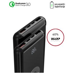 10000 mAh Iphone Xiaomi Samsung Huawei Uyumlu Kablosuz + USB Powerbank 22,5W PD 3.0 Süper Turbo
