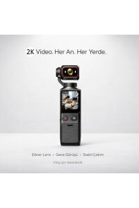 2K Aksiyon Kamera 180° Döner Lens | Gece Görüşü, Stabil Çekim, Vlog Kamera Dokunmatik LCD Ekranlı