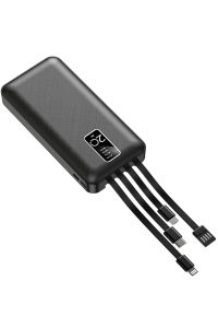 20.000 mAh Dahili Kablolu Powerbank  Lightning & Micro USB & USB Type C