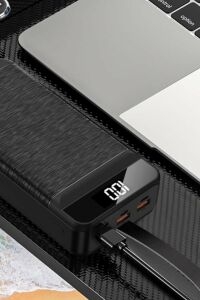 50.000 mAh Powerbank PD 22,5w 3.0 Qualcomm Hızlı Şarj Dijital Göstergeli LED Aydınlatma Özellikli