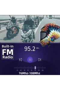 Y21 Rgb Işık Efektli Kask Kulaklığı Bluetooth 5.3 Motosiklet Kask FM Radyolu Kulaklık