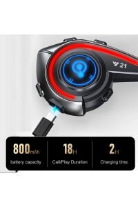 Y21 Rgb Işık Efektli Kask Kulaklığı Bluetooth 5.3 Motosiklet Kask FM Radyolu Kulaklık