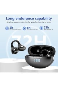 Bluetooth 6.0 Kulak Arkası Kablosuz Kulaklık - & 720 Derece Uzamsal Ses - 45 Saat Şarj Süreli Suya Dayanıklı Sporcu Kulaklığı