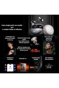 Bluetooth 6.0 Kulak Arkası Kablosuz Kulaklık - & 720 Derece Uzamsal Ses - 45 Saat Şarj Süreli Suya Dayanıklı Sporcu Kulaklığı