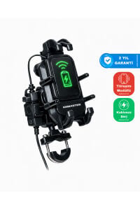 TT-860WU Kablosuz Şarjlı Tüm Motosikletlere Uyumlu Telefon Tutucu