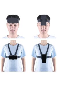 Tripod Monopod Selfie Çubuğu ve Göğüs Askısı İçin Telefon Tutucu Aparat + J-Hook Açılı Bağlantı Set