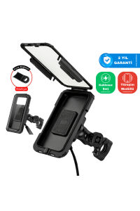 TT950WUC Kablosuz Şarj Özellikli Motosiklet Telefon Tutucu ( 2 Yıl Garanti )