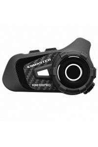Kn6100 PRO Motosiklet Kask Interkom Bluetooth Intercom Kulaklık Seti (43 mm Büyük Kulaklık) Karbon Çanta Hediyeli