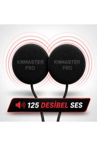 Kn6100 PRO Motosiklet Kask Interkom Bluetooth Intercom Kulaklık Seti (43 mm Büyük Kulaklık) Karbon Çanta Hediyeli