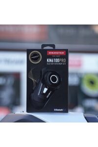 Kn6100 PRO Motosiklet Kask Interkom Bluetooth Intercom Kulaklık Seti (43 mm Büyük Kulaklık) Karbon Çanta Hediyeli