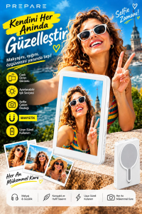 Manyetik Arka Kamera Özçekim Vlog Ekranı Selfie Ekranı Telefon Ekran Yansıtma Uzaktan Kumandalı