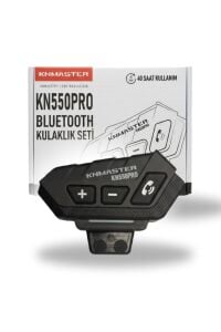 Kn550 PRO Motosiklet Bluetooth Kulaklık Mikrofon Seti Siyah