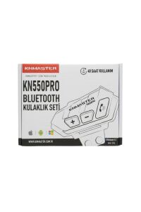 Kn550 PRO Motosiklet Bluetooth Kulaklık Mikrofon Seti Siyah