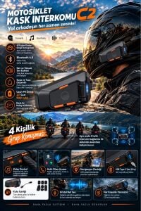 Universal Çoklu Bağlantı Intercom Motosiklet Kask Kulaklığı Bluetooth 6.0 Radyolu Kulaklık 520 Mt