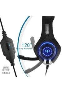 Led Işıklı Oyuncu Kulaklığı Dahili Mikrofon 3.5 Mm Kablolu Ps4/pc Kırmızı 1.75MT Beexcellent Gm-1 Siyah Kırmızı