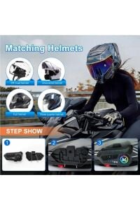 Kask Bluetooth Kulaklık Y-10P Bluetooth Motosiklet Kulaklık 5.3 Motosiklet Kulaklık