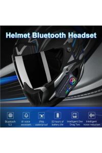 Kask Bluetooth Kulaklık Y-10P Bluetooth Motosiklet Kulaklık 5.3 Motosiklet Kulaklık