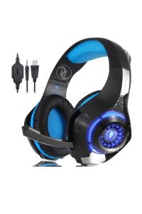 Led Işıklı Oyuncu Kulaklığı Dahili Mikrofon 3.5 Mm Kablolu Ps4/pc Kırmızı 1.75MT Beexcellent Gm-1 Mavi
