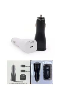 Samsung ve Diğer Markalara Uyumlu 25W PD Araç Çakmaklık Şarj Cihazı 1mt Type-C Data Kablo Dahil