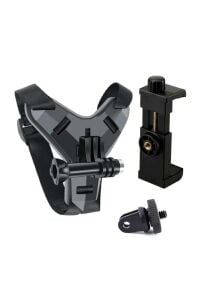 Kask için Alt Çene Bağlantı Aparatı Aksiyon Kamera ve Telefon Tutucu Set Motosiklet Kask Teçhizat