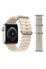 Apple Watch Uyumlu 45 46 49 mm A Kalite Ocean Kordon Kayış Silikon Bileklik