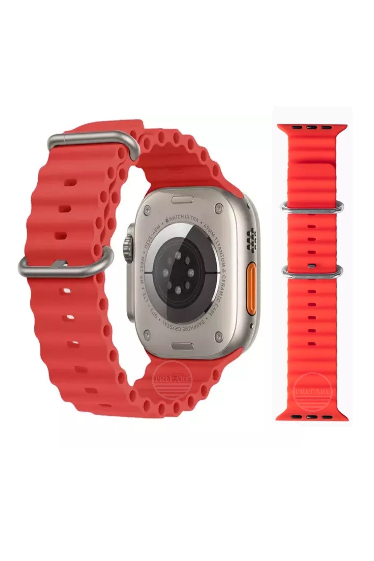 Apple Watch Uyumlu 45 46 49 mm A Kalite Ocean Kordon Kayış Silikon Bileklik