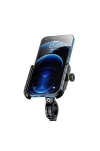 Motosiklet Telefon Tutucu Ayna ve Gidon Uyumlu Sıkmalı 360 Derece Alüminyum Alaşım Metal