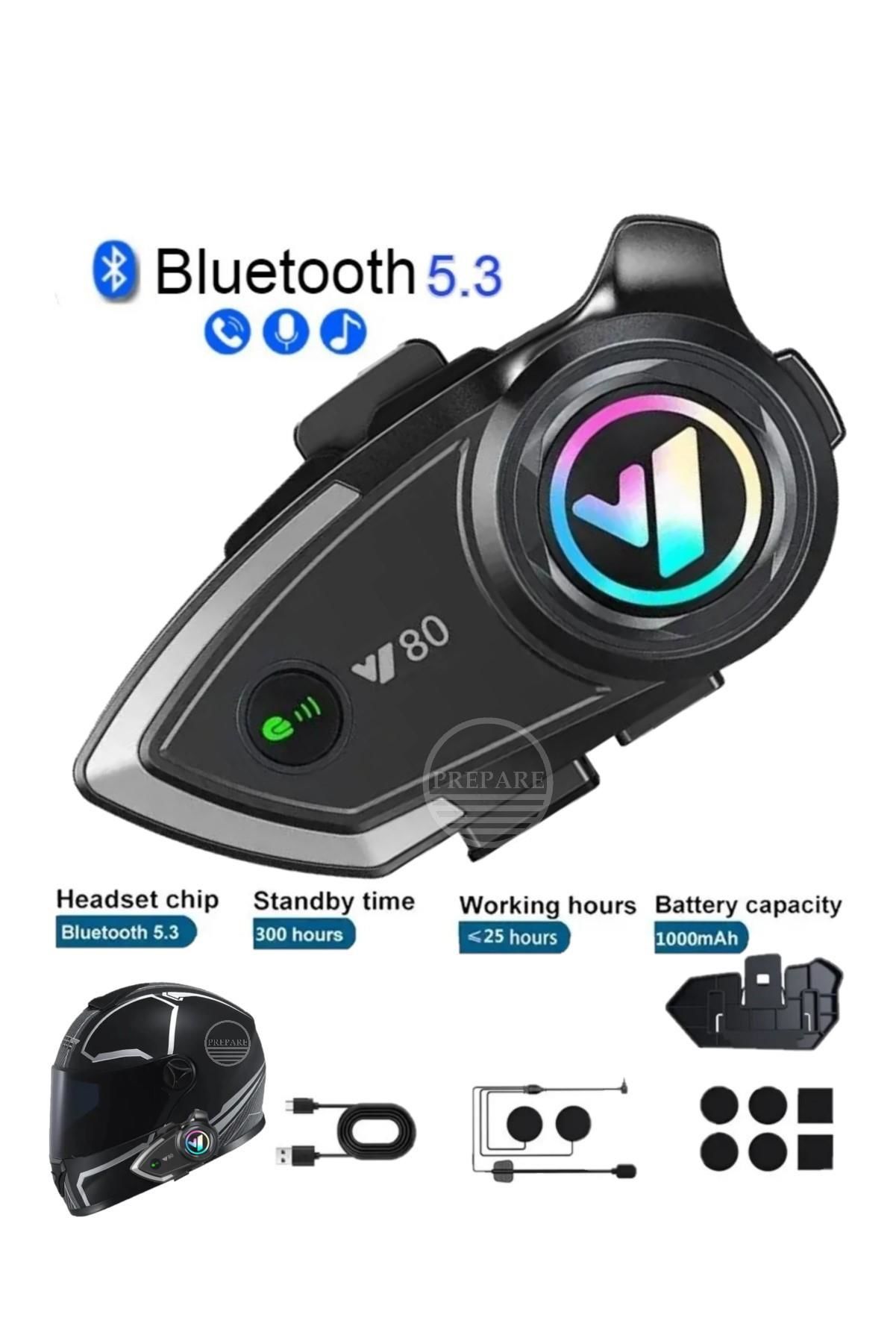 Kask Bluetooth Kulaklık Y-80P Bluetooth Motosiklet Kulaklık 5.3 Motosiklet Kulaklık