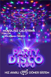 Parti Ve Disko Topu Cristal Sihirli Küre Bluetooth'lu Kumandalı Usb Girişli