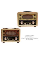 PREPARE Nostaljik Radyo Yeni Nesil Donanımlı Bluetooth Wireless + Usb Portlu + Aux + Tf Kart + Led Işıklı(Kopya)(Kopya)