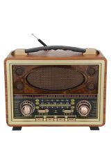 PREPARE Nostaljik Radyo Yeni Nesil Donanımlı Bluetooth Wireless + Usb Portlu + Aux + Tf Kart + Led Işıklı(Kopya)(Kopya)