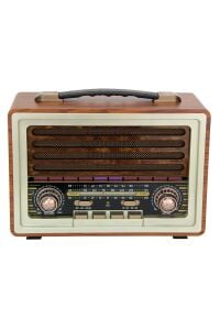 Nostaljik Radyo Yeni Nesil Donanımlı Bluetooth Wireless + Usb Portlu + Aux + Tf Kart + Kumandalı