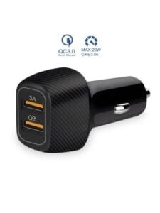 Araç içi Şarj Cihazı 3.0A FAST 15W 2 Usb Çıkışlı Çakmaklık Şarj