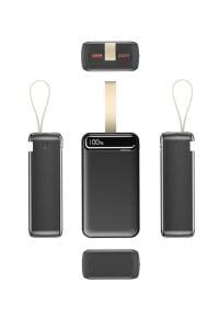 30,000 mAh Led Aydınlatmalı Dijital Göstergeli  2xUSB Çıkışlı Powerbank