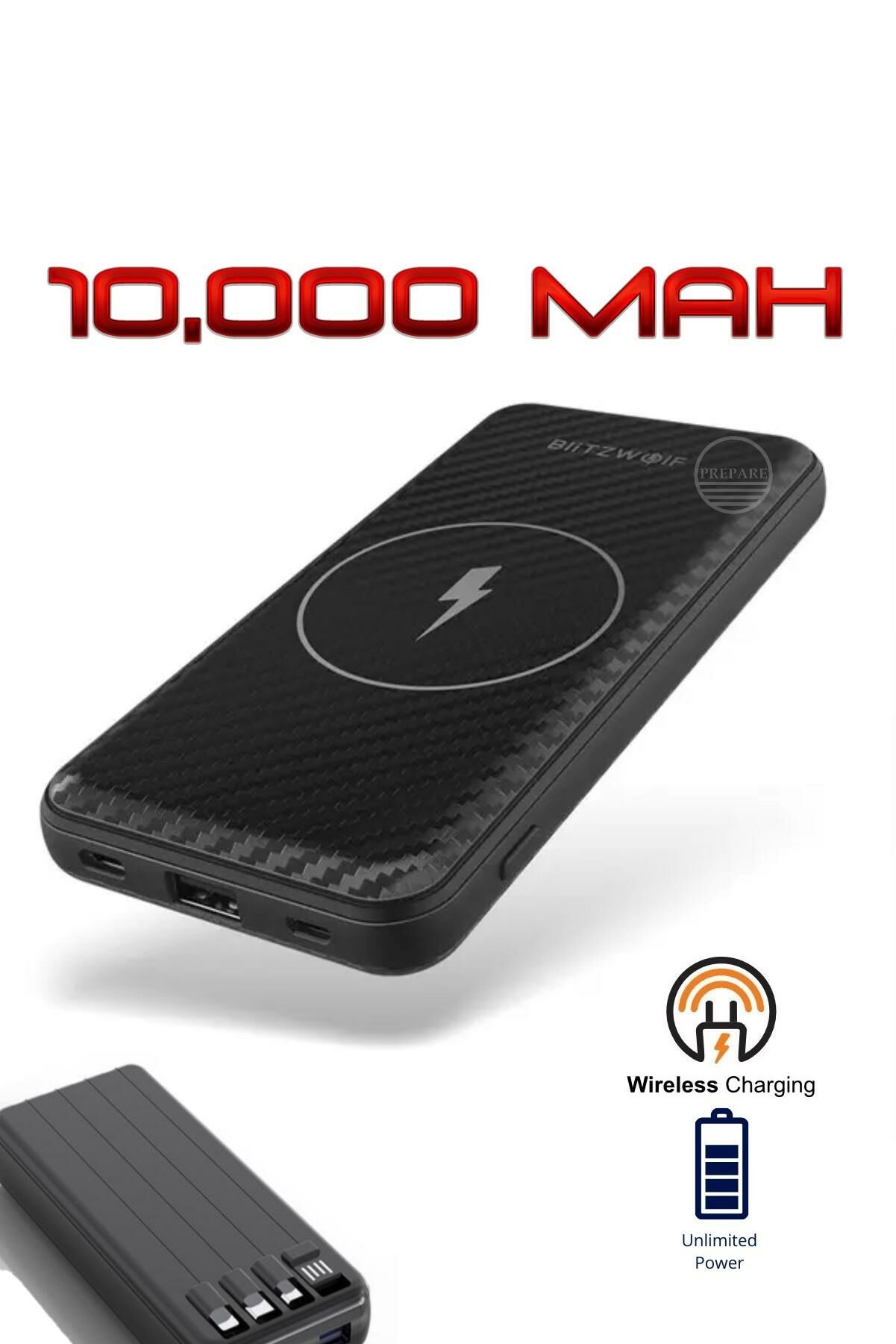 10,000 mAh 3x Tak Çalıştır Kablolu 22,5w PD Qualcoom Fast Hızlı Şarj Özellikli Powerbank
