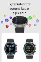 Smart Watch IPS Tam HD Ekran DT3 MATE Siri Nfc Bluetooth Akıllı Saat Yeni Nesil Çift Kordonlu Gri