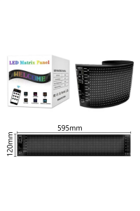 Led Matrx Panel 60 cm RG-B Ekran Kumandalı App Kontrollü İş Yeri Otomobil Tır Kamyon Cam veya Duvar