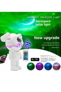 Mini Astronot Galaksi Işık Projektör Led Işıklı Gece Lambalı Yıldızlı Bluetooth Hoparlör Müzik Çalar