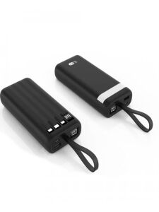 20,000 mAh Kablolu Taşınabilir Kendinden Kablolu Şarj Cihazı Powerbank