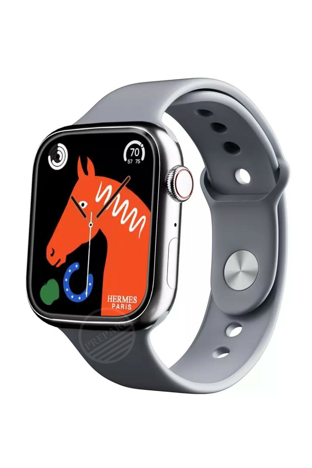Watch 8 Series Uyumlu 45mm Aliminyum Kasa Bluetooth Sesli Arama Özellikli Kilitli Kordon Akıllı Saat