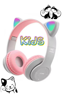 Bluetooth Kedi Kulaklık Aux Girişli Hafıza Kartlı Kulak Üstü Bluetooth Kedi Miyav Pisi Pisi Kulaklık Mor