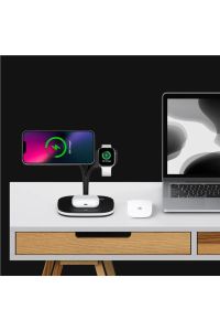 5 in 1 Magsafe Hızlı Şarj İstasyonu Kablosuz + 1 USB Iphone  Airpods Watch Uyumlu 15W + Gece Lambalı