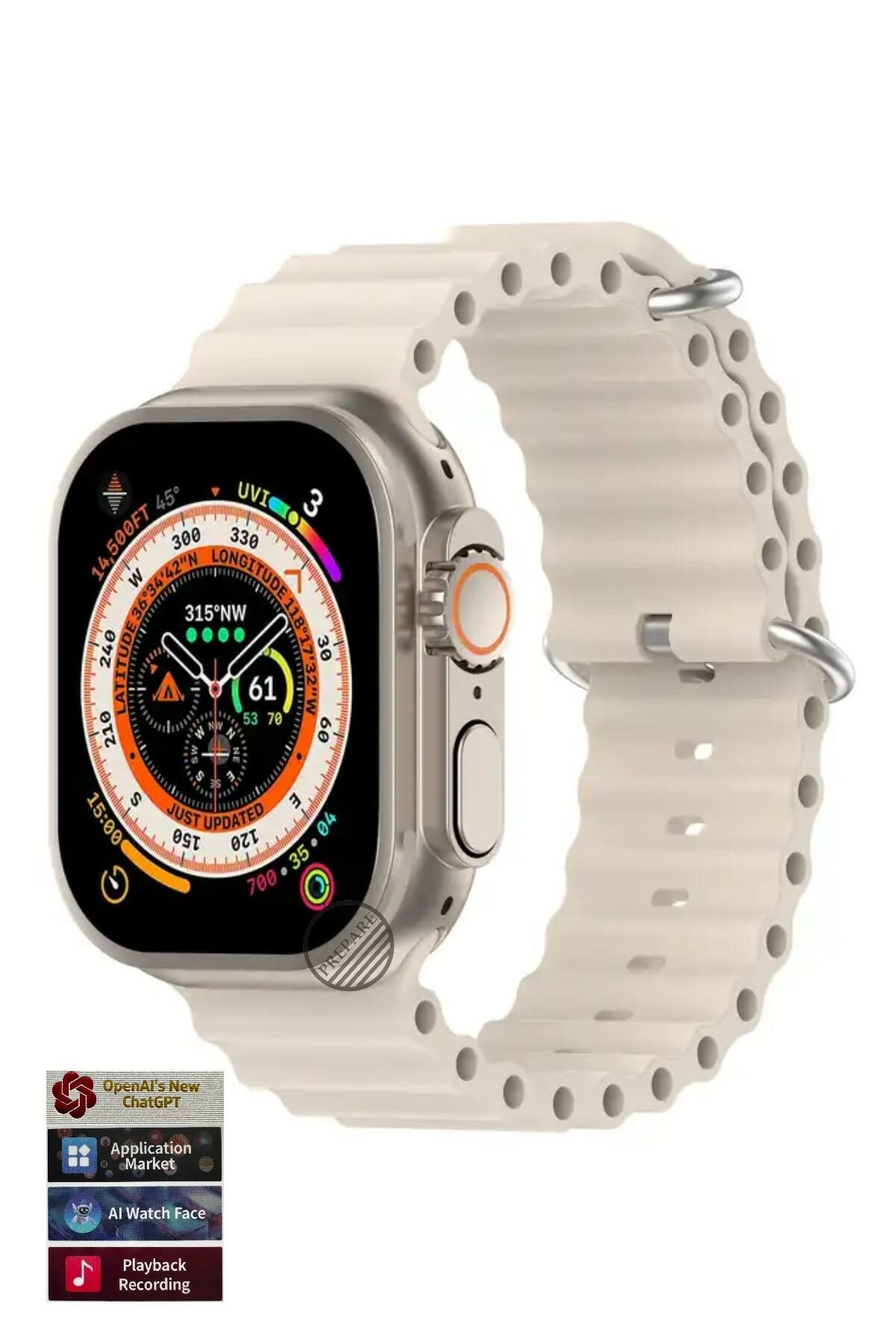 Ultra 2 Multi 9 Pro Smart Watch 9 Titanyum Vidalı Kasa Pusulalı 49mm Kilitli Çift Kordonlu Akıllı Saat