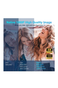 150 inç Ultra Pro Full HD 4K Destekli Projeksiyon Spotlight 1080p Projeksiyon Cihazı 390 Ansi Lümen